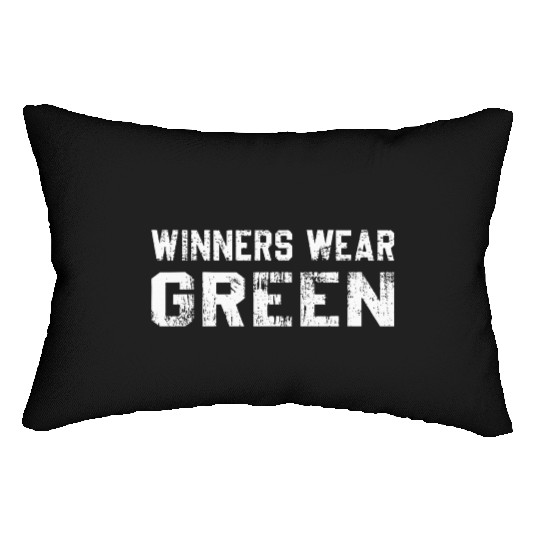 Winners Wear Green Team Spirit Game Competition Lumbar Pillows