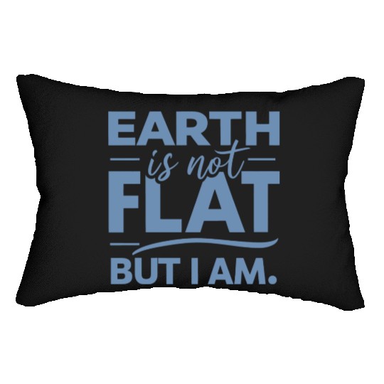 Flat Earth Satire Ironic Jokes Lumbar Pillows