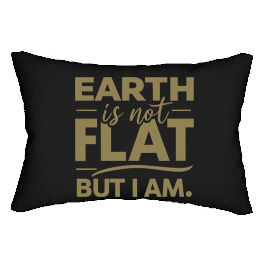 Flat Earth Satire Ironic Jokes Lumbar Pillows