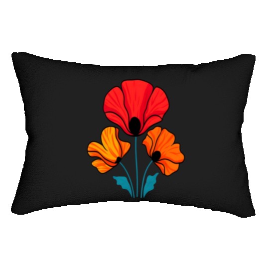 Poppy Bloom Lumbar Pillows