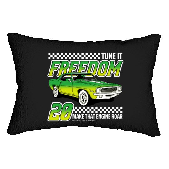 Racing OLD car illustrated | muscle car Lumbar Pillows