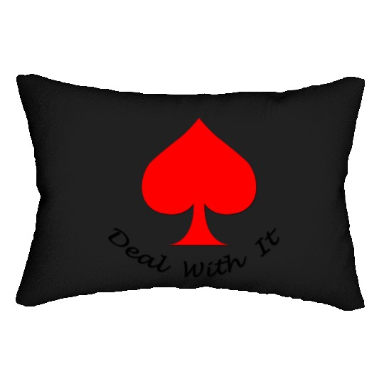 Red spade symbol Lumbar Pillows