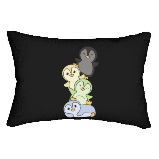 Cassgender Flag Pride Lgbtq Cute Penguin Lumbar Pillows