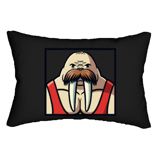 Walrus Wrestler Lumbar Pillows