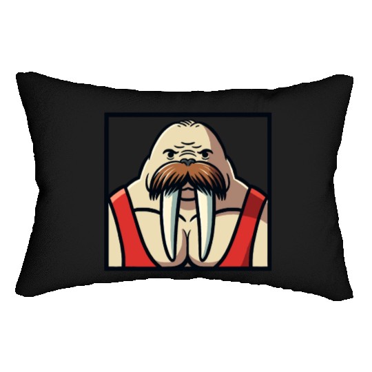 Walrus Wrestler Lumbar Pillows