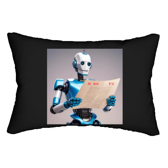 Robot Reading AI Act by EU Lumbar Pillows