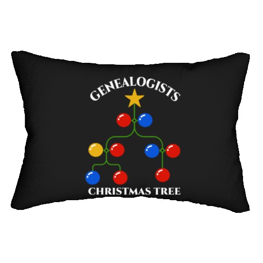 Genealogists Christmas Tree Ancestry Genealogy Lumbar Pillows