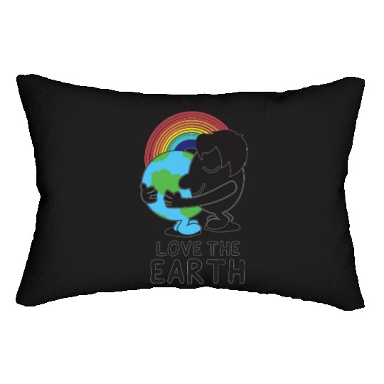 Love the earth, climate change Lumbar Pillows