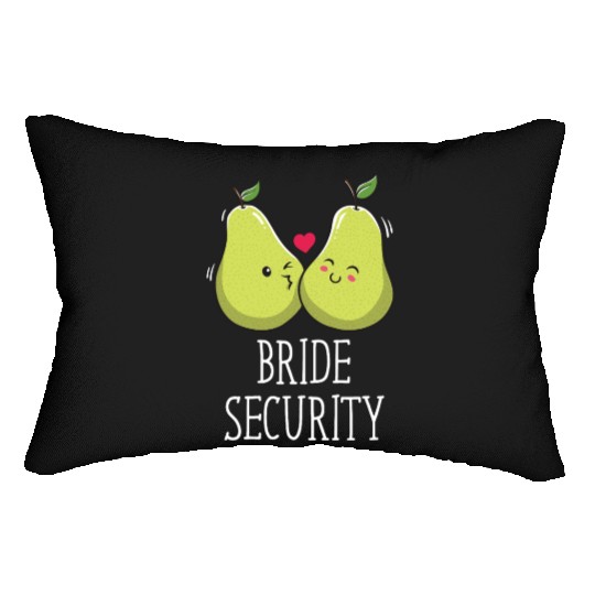 Bride Security Funny Wedding Little Ring Bear Lumbar Pillows