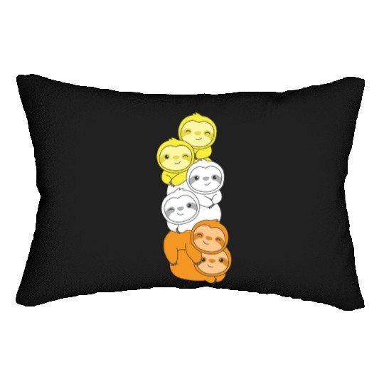 Maverique Flag Pride Lgbtq Cute Sloth Lumbar Pillows