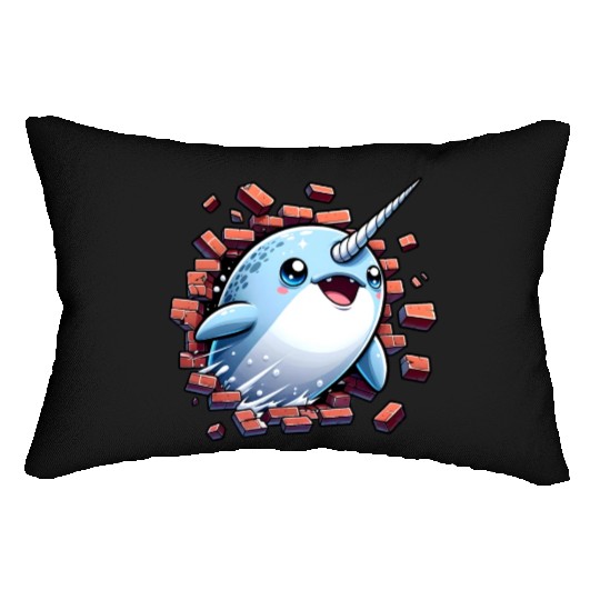 Narwhal Surprise Lumbar Pillows