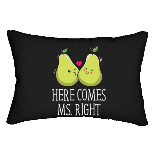Here Comes Ms Right Wedding Funny Bride Bridal Lumbar Pillows