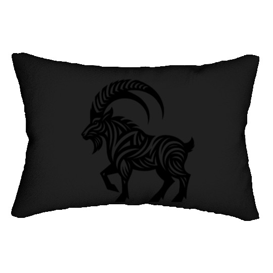 Capricorn Tattoo Style Lumbar Pillows