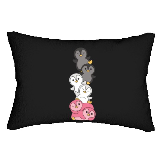 Femaric Flag Pride Lgbtq Cute Penguin Lumbar Pillows