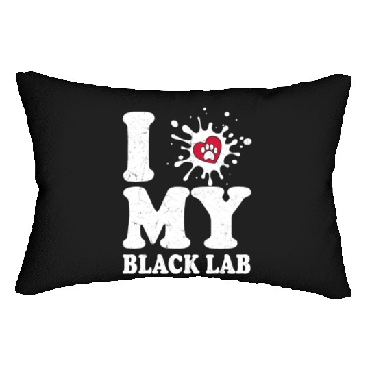 I Love My Black Lab Labrador Retriever Owner Lumbar Pillows