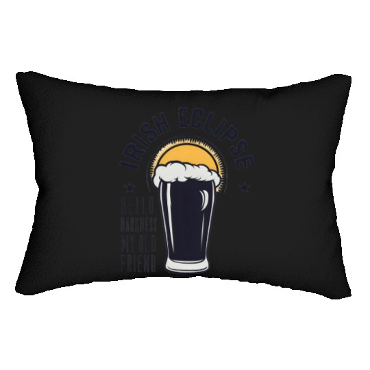Irish Solar Eclipse - Hello Darkness My Old Friend Lumbar Pillows