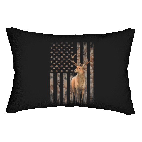 Deer Hunting Whitetails Hunter Dad Camouflage Lumbar Pillows