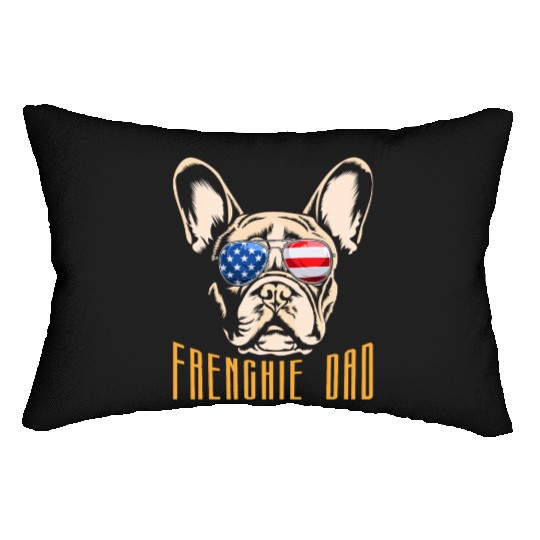 French Bulldog USA FRENCHIE DAD American Lumbar Pillows