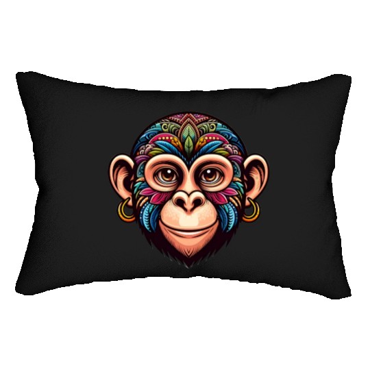 Cute Monkey Face Lumbar Pillows