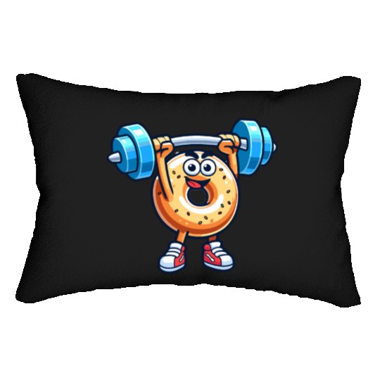 Fitness Gym Sport Bodybuilder Bodybuilding Bagel Lumbar Pillows