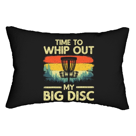 Disc Golf Art For Women Flying Disc Sport Players Lumbar Pillows