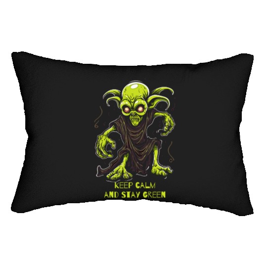 Keep Calm and Stay Green Goblin Lumbar Pillows