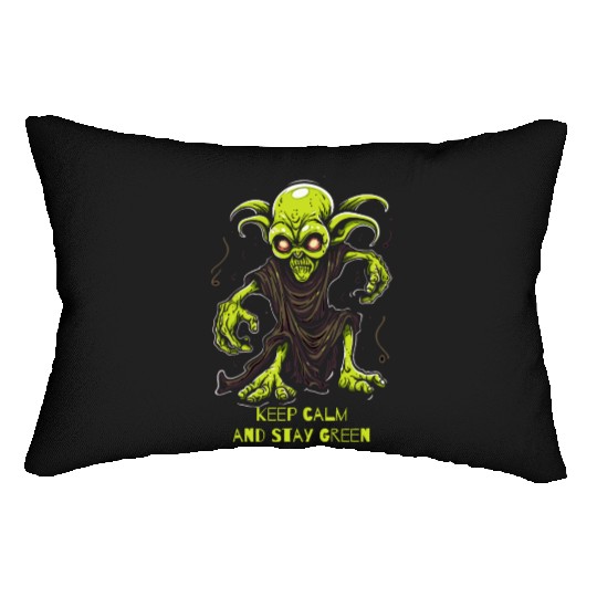 Keep Calm and Stay Green Goblin Lumbar Pillows