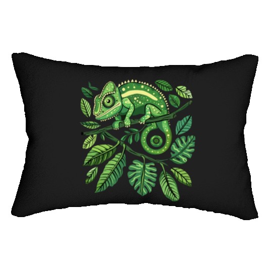 Chameleonaire A Rich Lizard for Lizard Pet Lover Lumbar Pillows