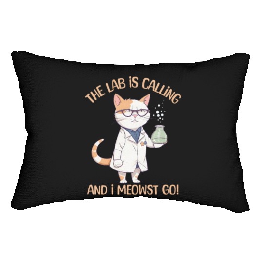 Lab Calling Science Lab Cat Laboratory Chemistry Lumbar Pillows