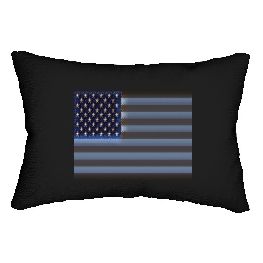 USA Flag with Space Stars & Stripes design Lumbar Pillows