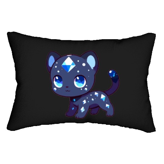Sapphire Panther Lumbar Pillows
