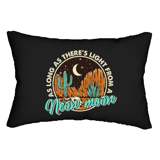 Neon Moon Cactus Country Mountain Western Cow Lumbar Pillows