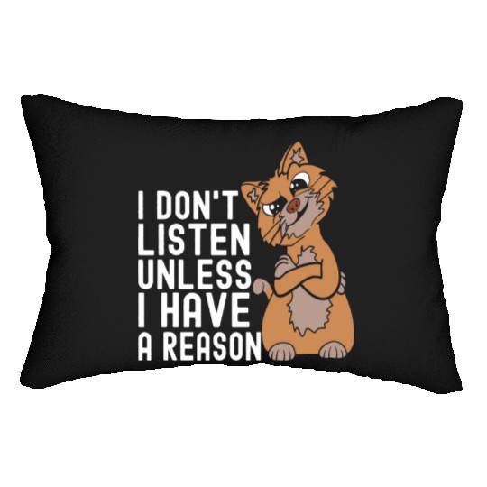 Sassy Ginger Cat Funny Cat Owner Lumbar Pillows
