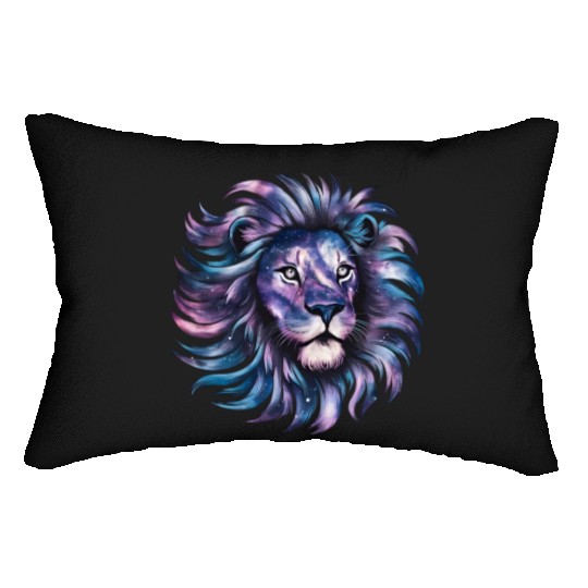 Lion Head Galaxy Style Lumbar Pillows