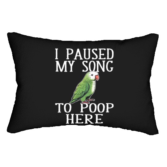 Tropical quaker parrot funny parakeet Lumbar Pillows