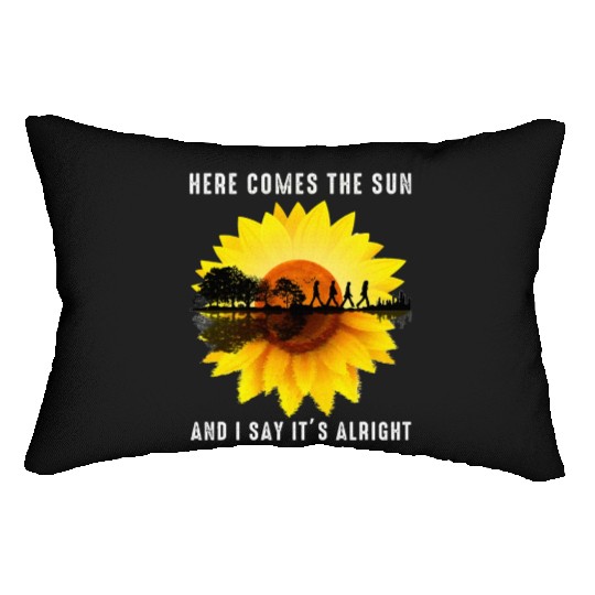Here Comes The Sun And I Say It s Alright Guitar Lumbar Pillows