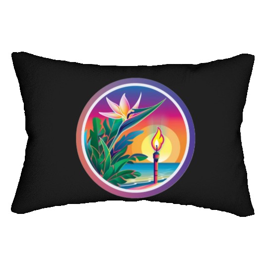 Paradise Flower and Torch Lumbar Pillows