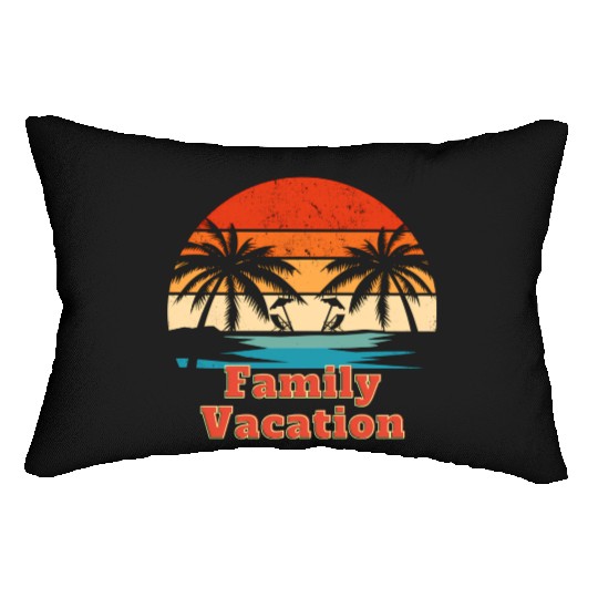 Family Vacation design Lumbar Pillows