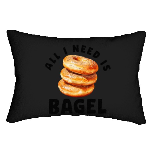 Bagel Lover For Men BreakFast Jewish Food Beigel Lumbar Pillows