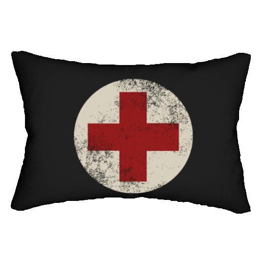 WW2 Combat Medic Symbol Lumbar Pillows
