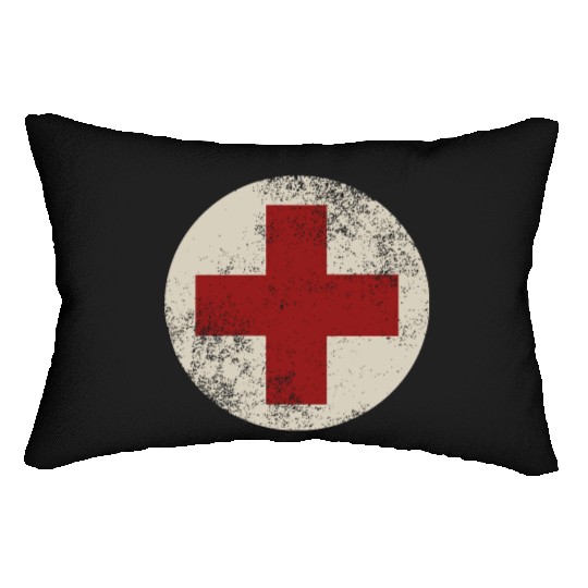 WW2 Combat Medic Symbol Lumbar Pillows