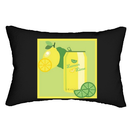 Lemon Lime Soda Lumbar Pillows