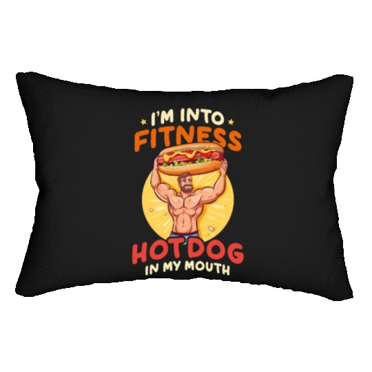 Hot Dog Fitness Hotdog In My Mouth Lumbar Pillows