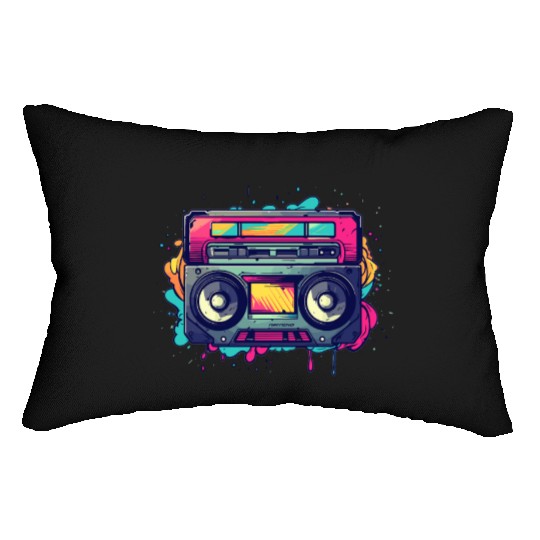 Retro Classic Cassette Tape for a 80s Fan Lumbar Pillows