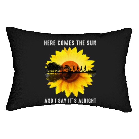 Here Comes The Sun And I Say It s Alright Guitar Lumbar Pillows