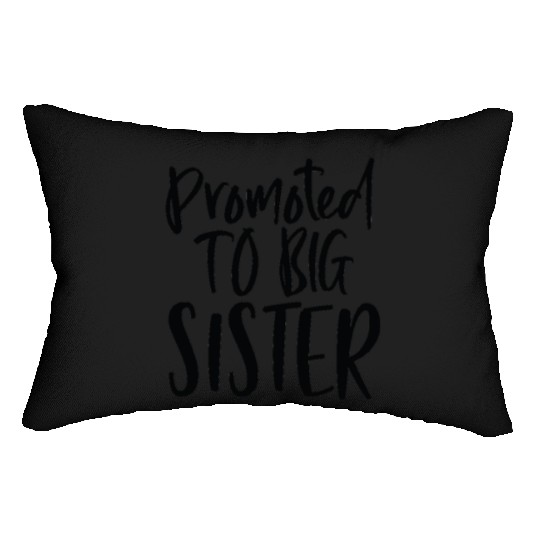 Promoted big sister - Happy big sisters, brother Lumbar Pillows