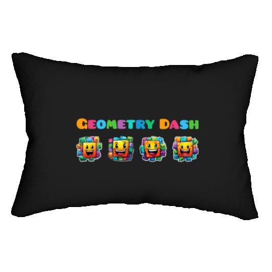 Geometry dash Lumbar Pillows