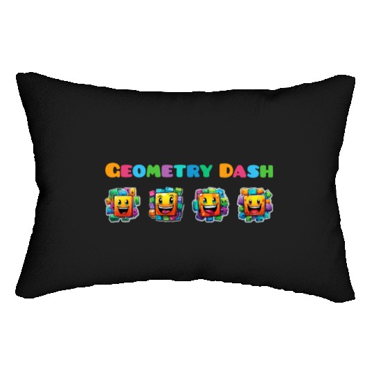 Geometry dash Lumbar Pillows