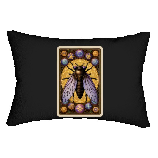 CICADA INVASION 2024 TAROT CARD, CICADAGEDDON 2024 Lumbar Pillows