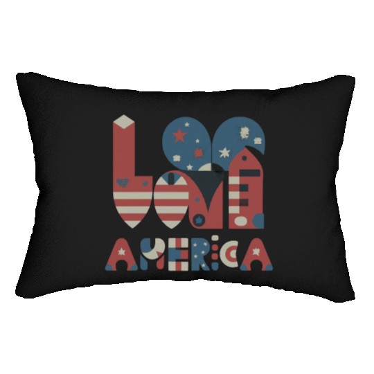I Love America Lumbar Pillows